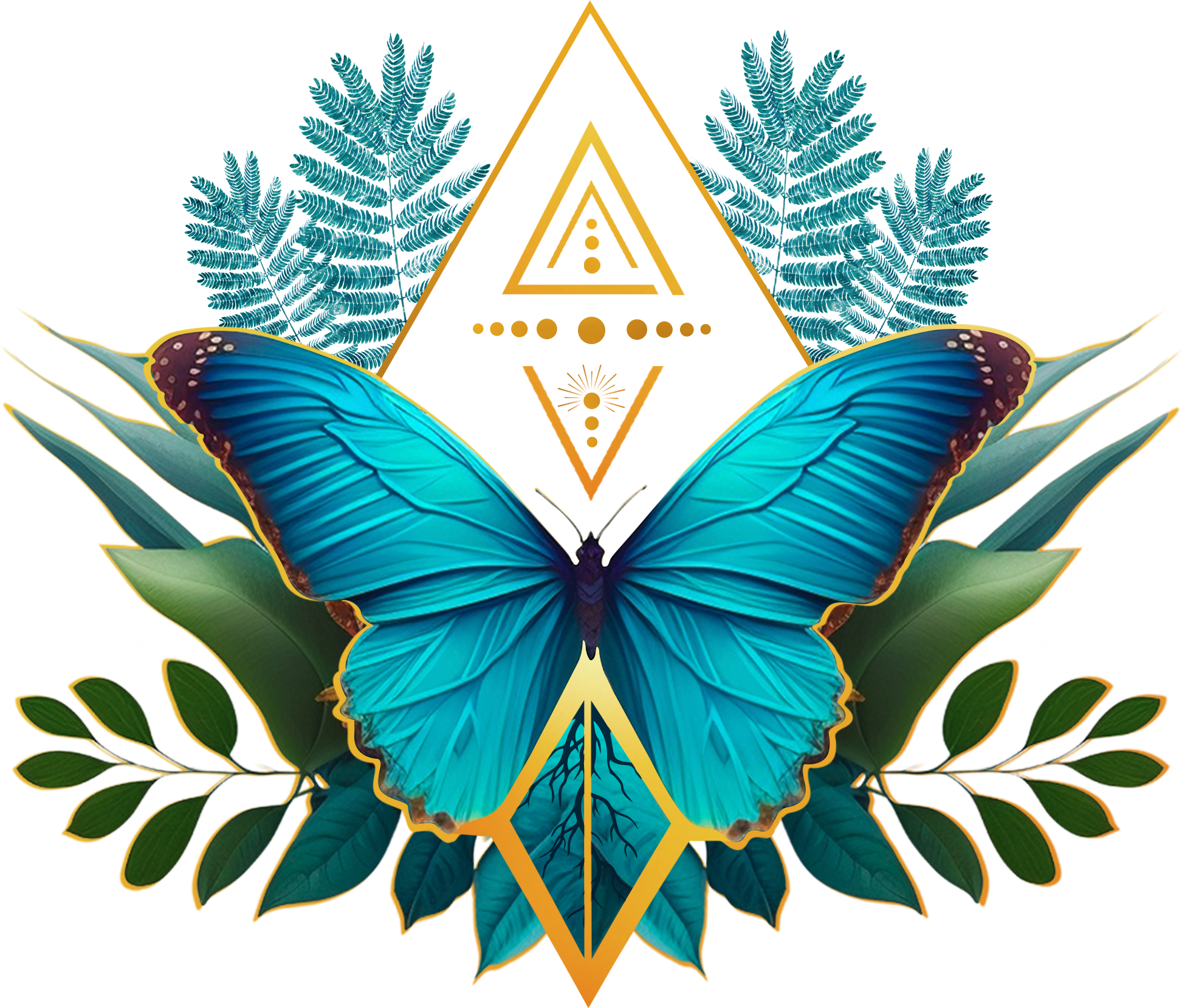 Metamorfinca butterfly emblem